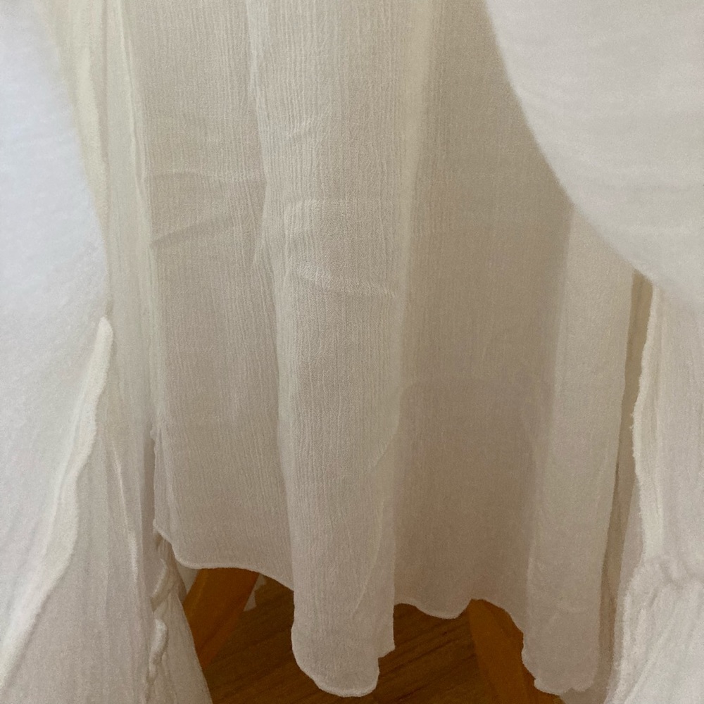 Free People strapless white dress boho dress beach wedding music festival dress - Picture 10 of 16